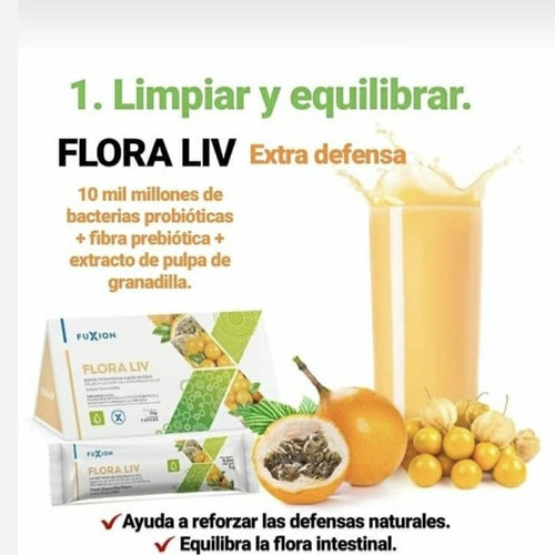 FLORA LIV DE FUXION- Probióticos para Gastritis y Helicobacter Pylori